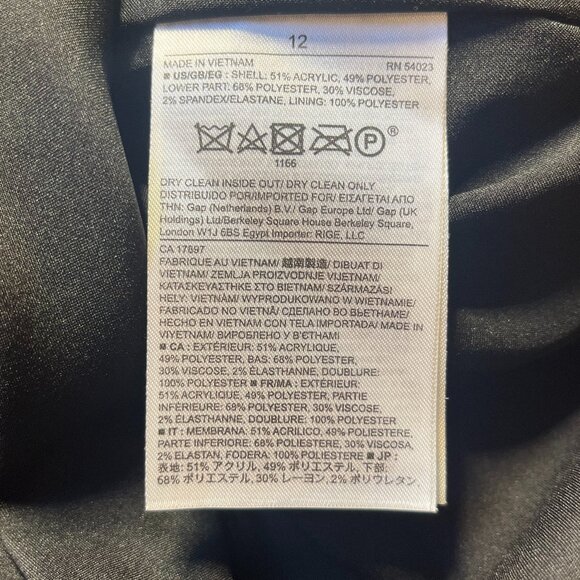 Banana Republic Tweed Shift Dress in black and white size 12 - Picture 8 of 8